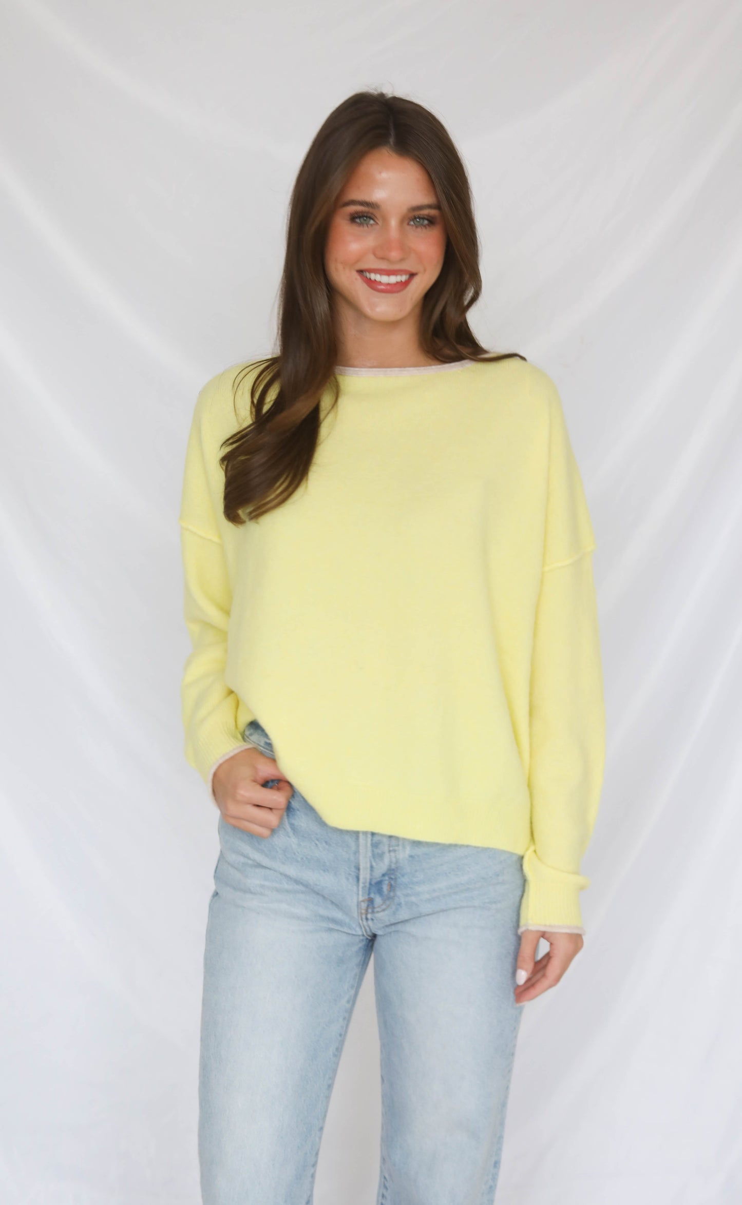 laid back sweater - yellow