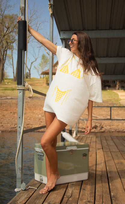 charlie southern: bikini tee - gingham