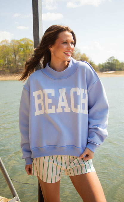 lake / beach reversible mock neck