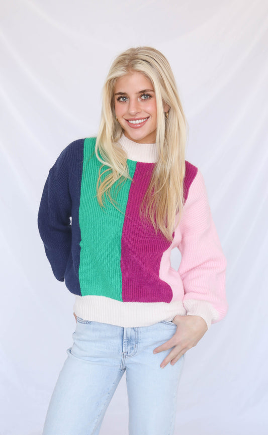 minkpink: kelsey colourblock jumper