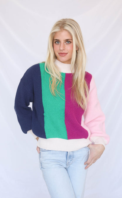 minkpink: kelsey colourblock jumper