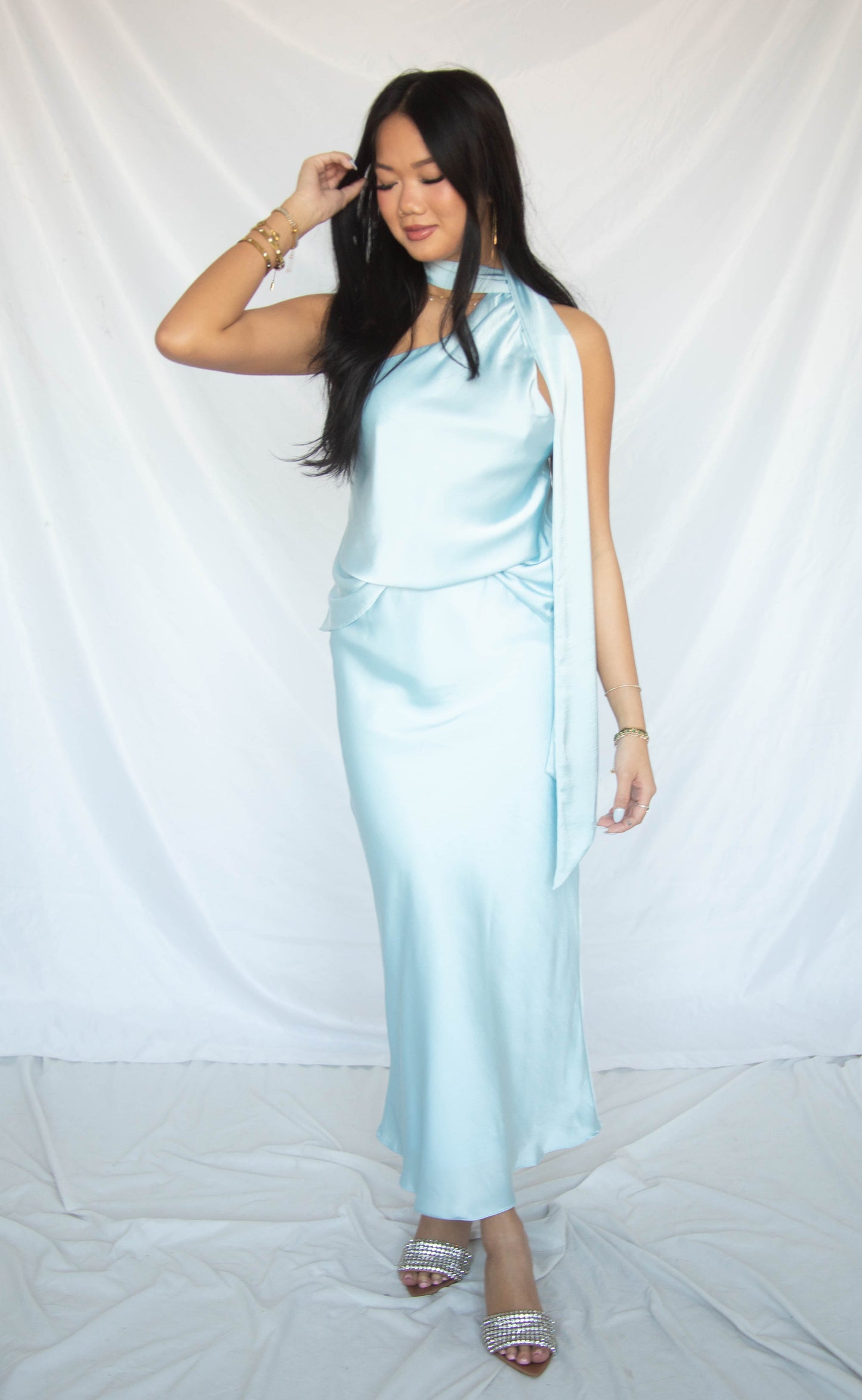 can't get enough silky set - baby blue