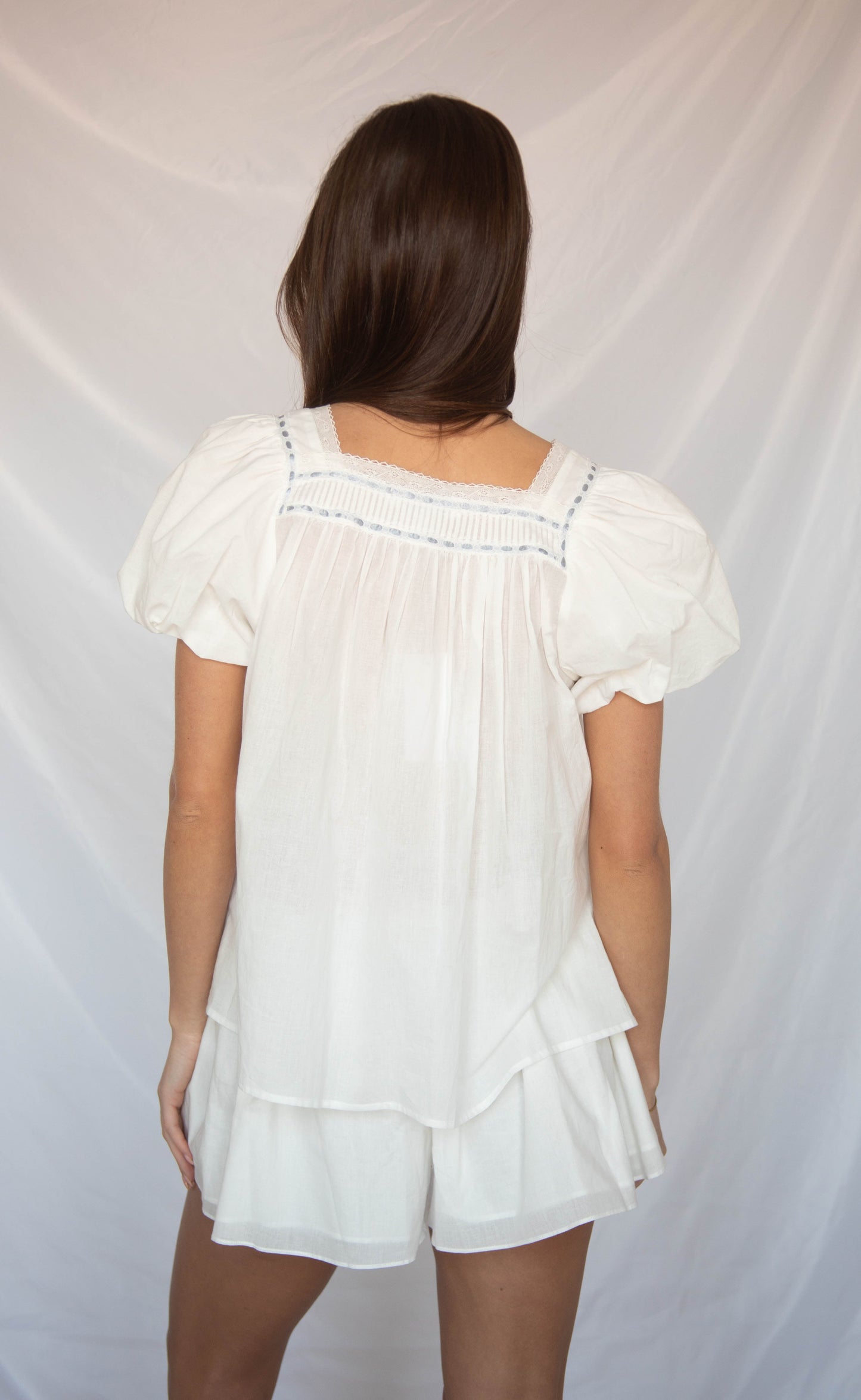 something blue voile babydoll set