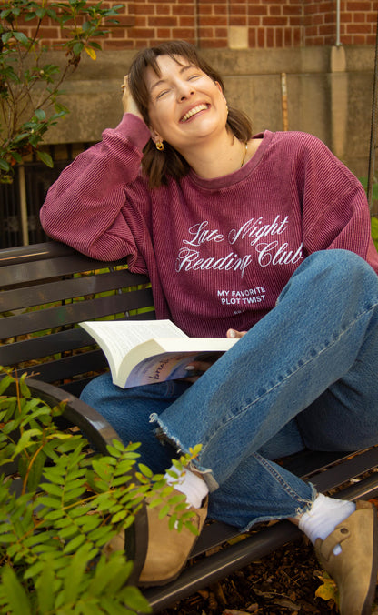friday + saturday x jo johnson overby: late night reading club cord