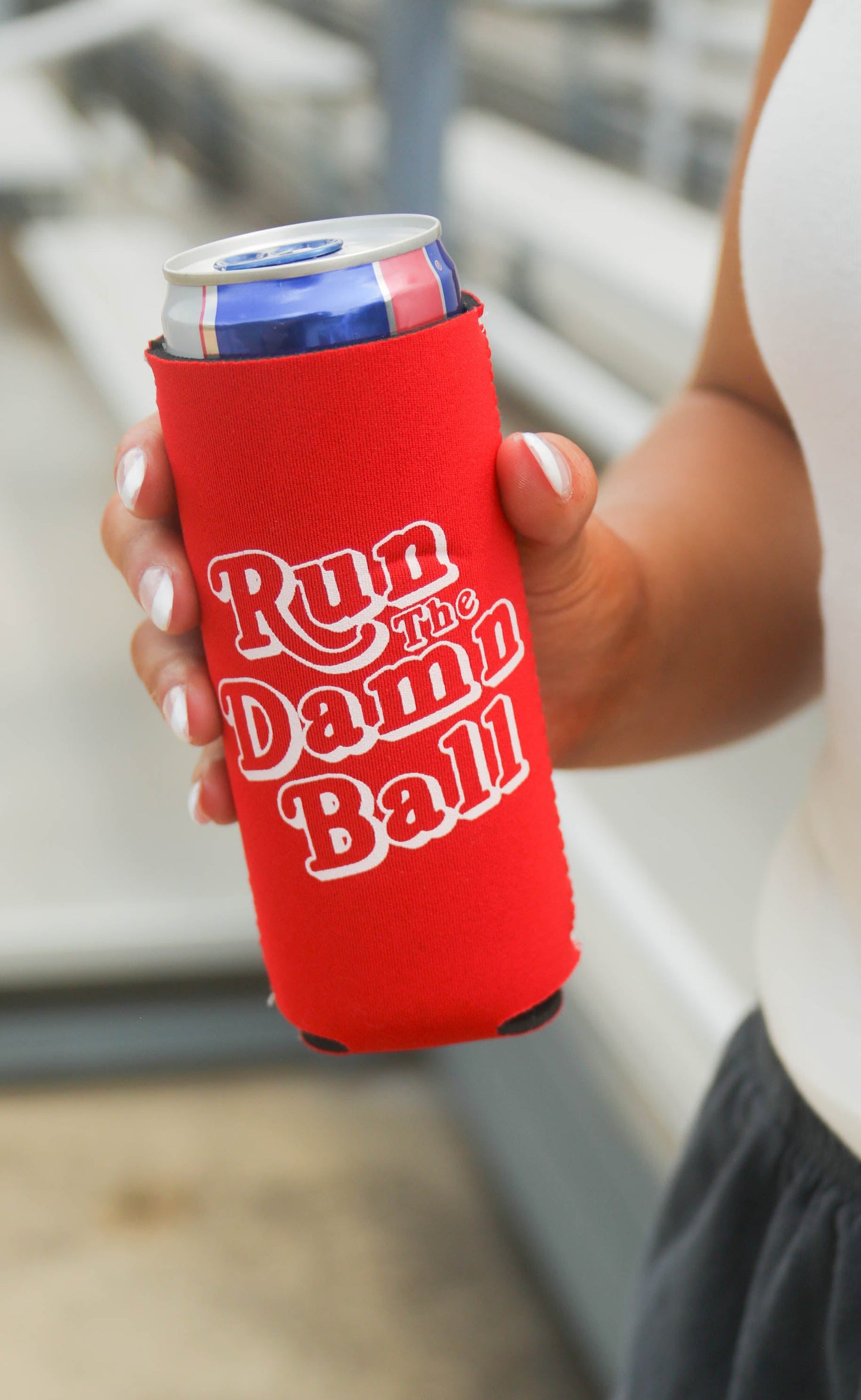 charlie southern: run the damn ball drink sleeve
