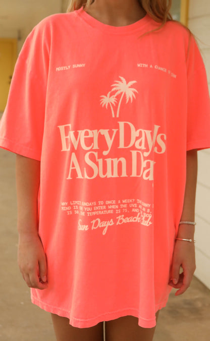 friday + saturday: everyday is a sunday t shirt