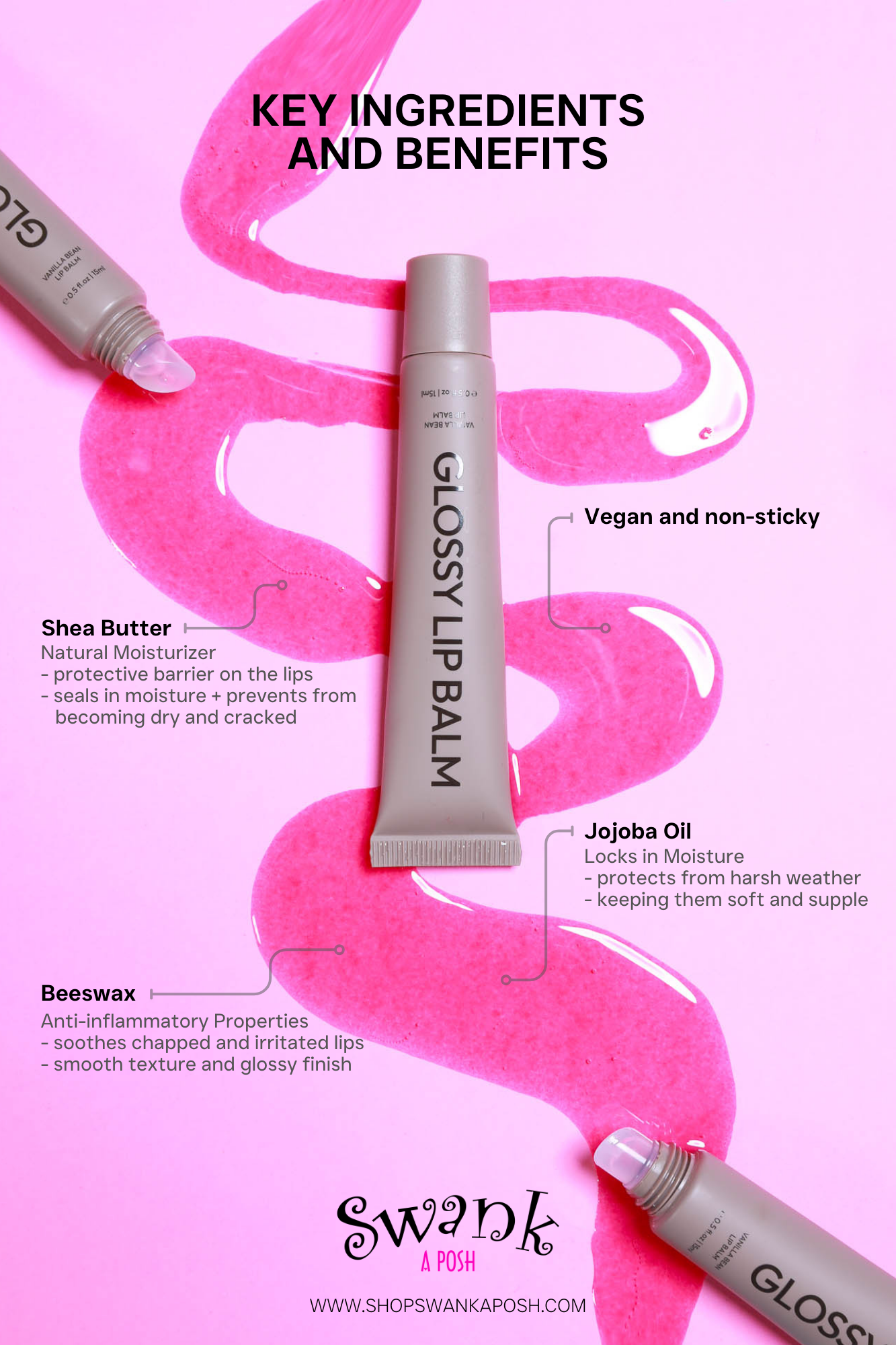 Glossy Lip Balm - Vanilla Bean | Paraben Free