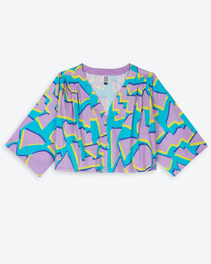Miss Pompom 3D Cropped Swing Jacket