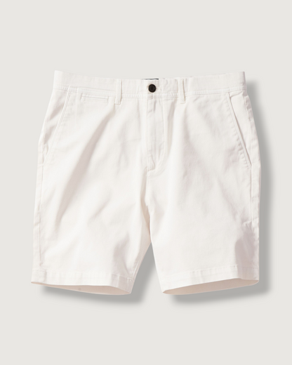Precision Stretch Chino Shorts 8" - White