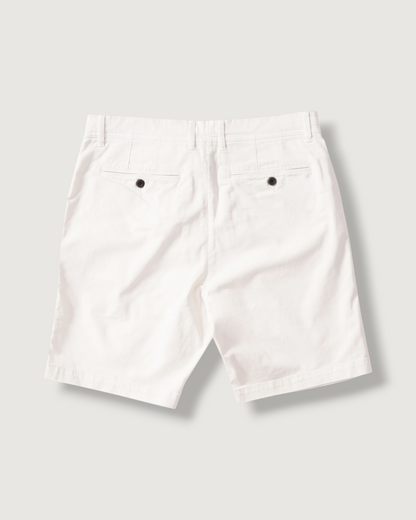 Precision Stretch Chino Shorts 8" - White