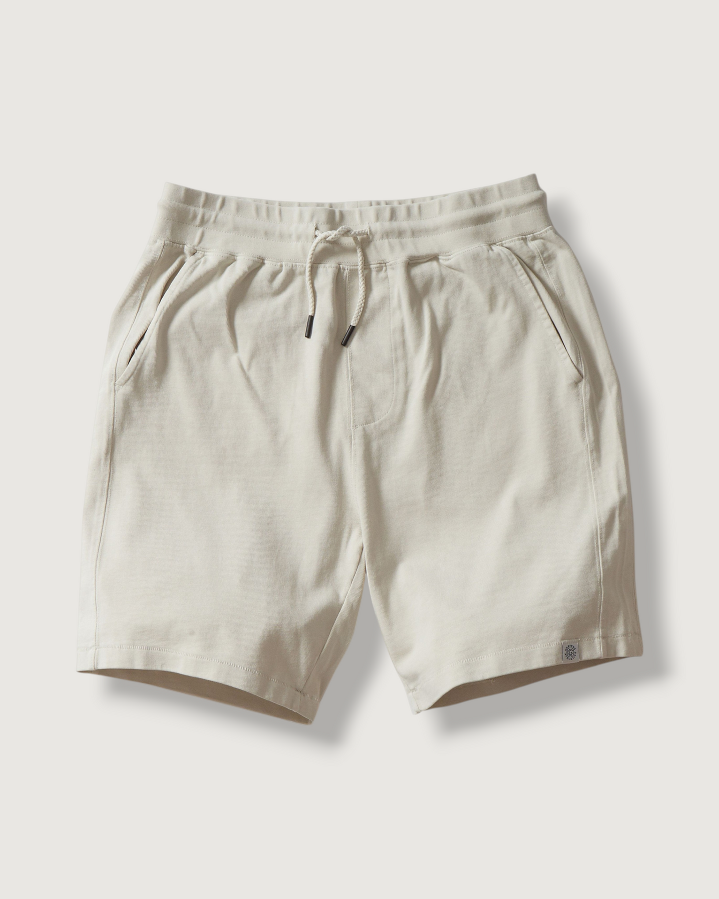 Elevated Jersey Draw Cord Shorts 8" - Light Pebble