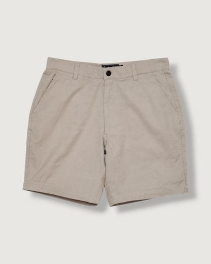 Bimini Cotton Linen Blend Shorts 8" - Glacier Gray