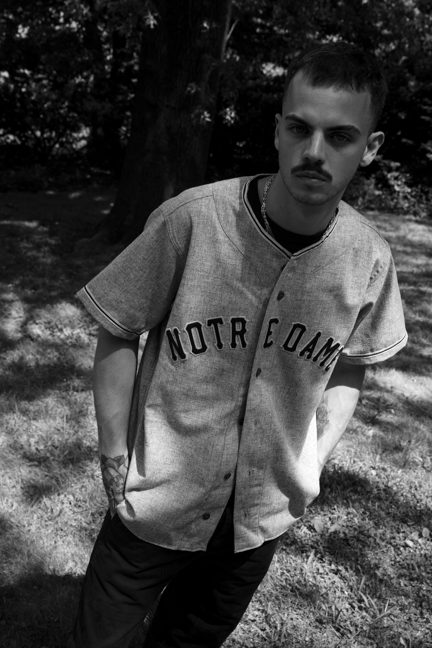 University of Notre Dame 1956 Authentic Wool Road Baseball Jersey