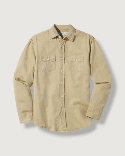 Brando Lightweight Double Cloth Shirt - Safari