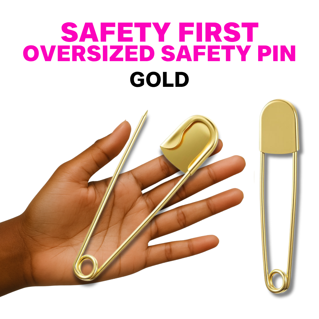 Safety First Oversized Safety Pin - Gold