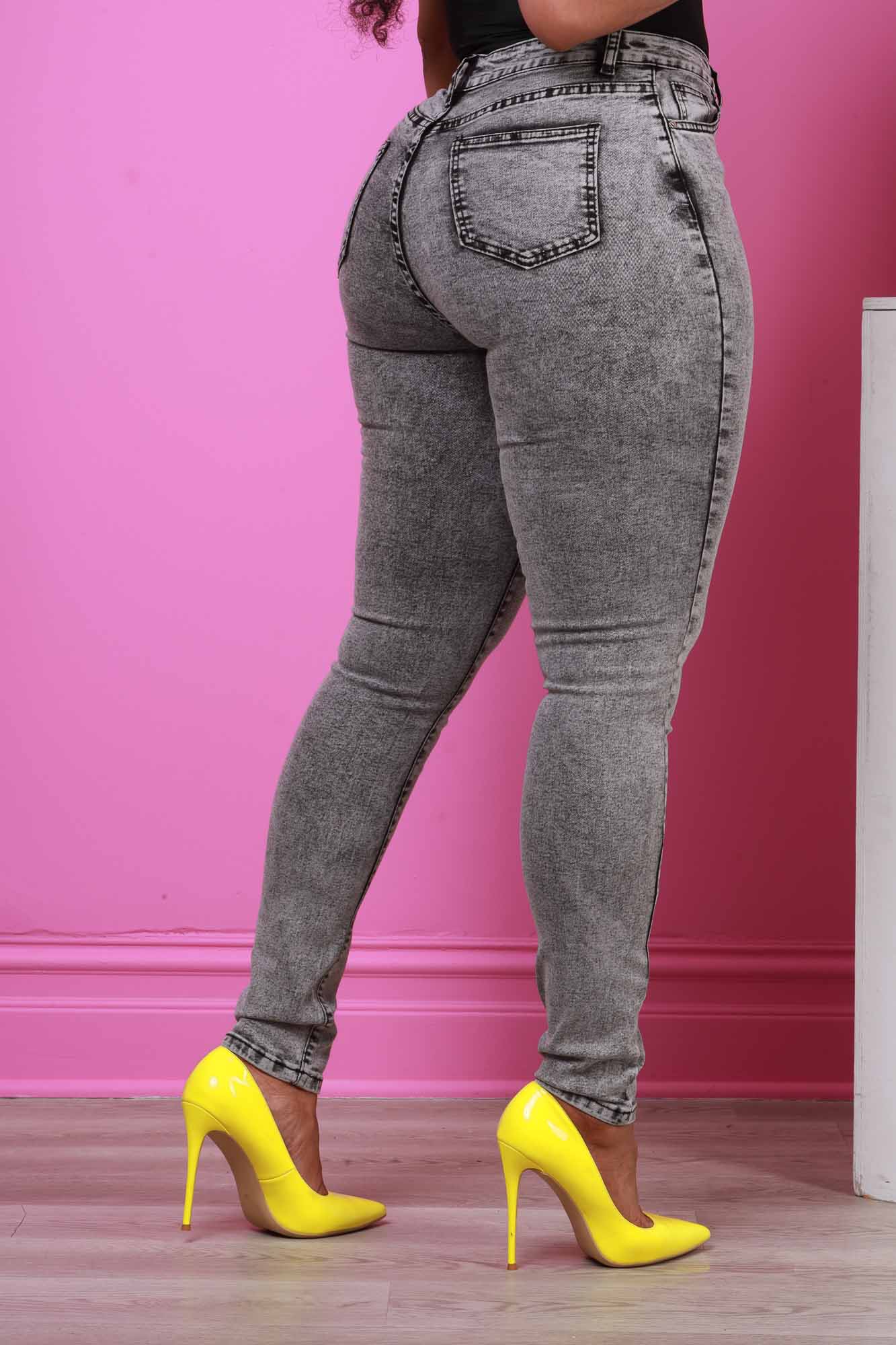 Okay Good High Rise Stretchy Skinny Jeans -Black Mineral Wash