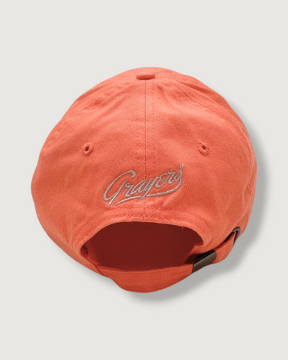 Grayers Weathered Cotton Baseball Cap - Coral