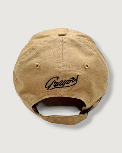 Grayers Weathered Cotton Baseball Cap - Khaki