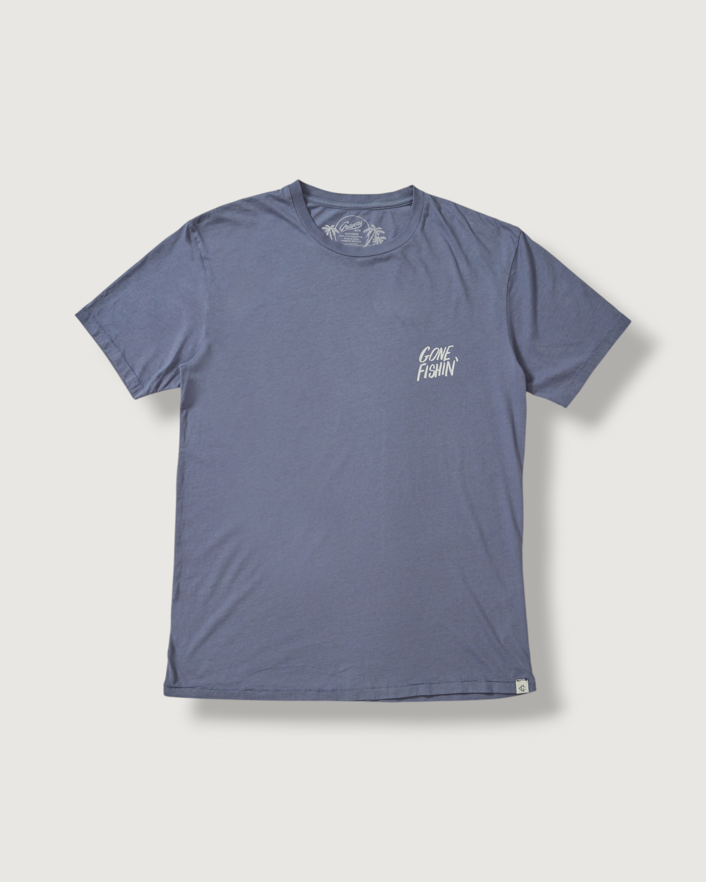 Fish Print Tee - Flint Stone