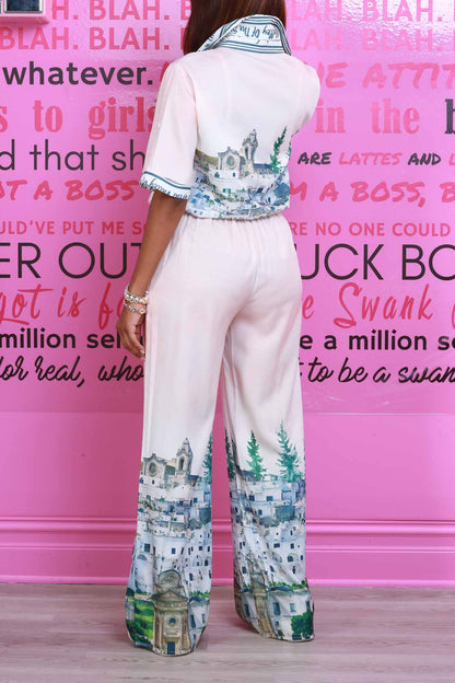 Valley Of The Sun Graphic Print Pants Set - Multicolor