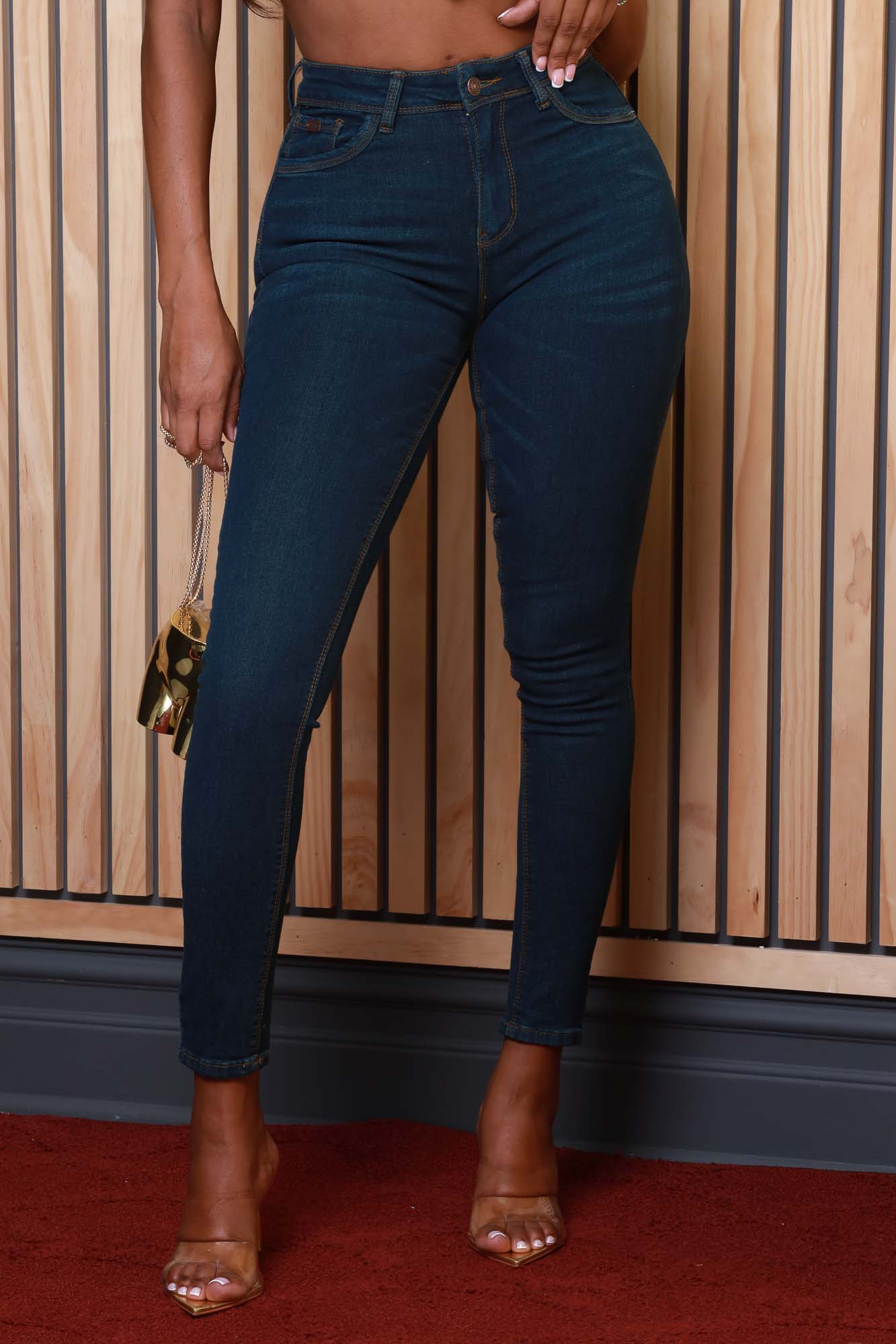 Be Authentic High Rise Hourglass Skinny Jeans - Dark Wash