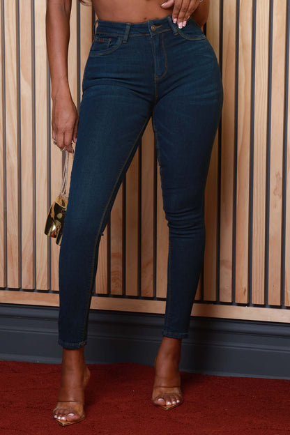 Be Authentic High Rise Hourglass Skinny Jeans - Dark Wash