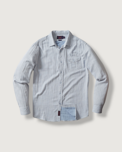 Hammond Double Cloth Shirt - Blue Chambray