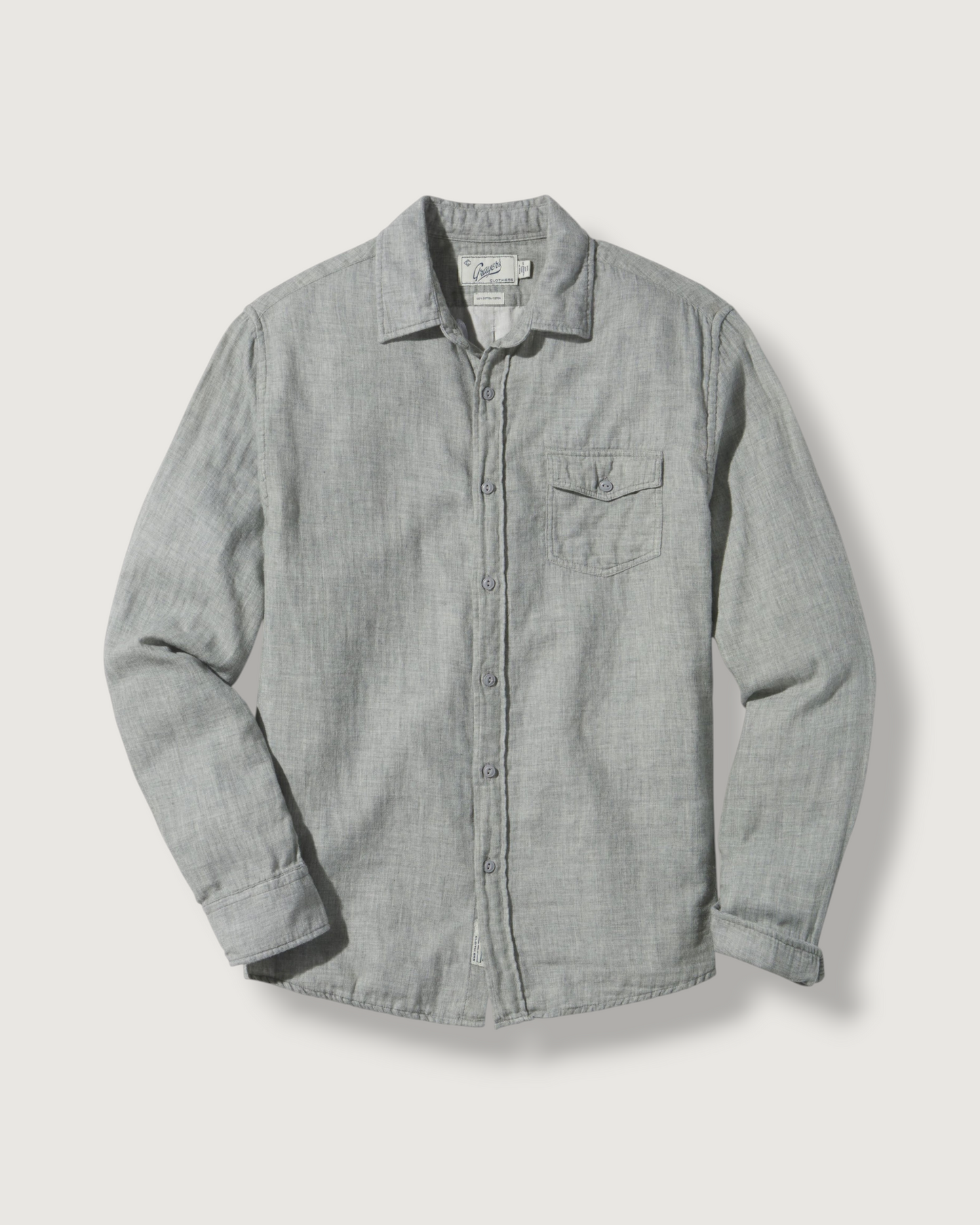 Hartford Double Cloth Shirt - Charcoal Heather