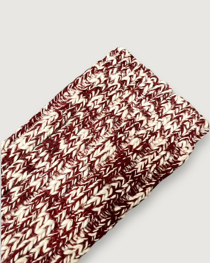 Lodge Marl Cotton Socks - Red Marl