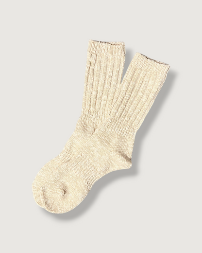 Lodge Marl Cotton Socks - Wheat Marl