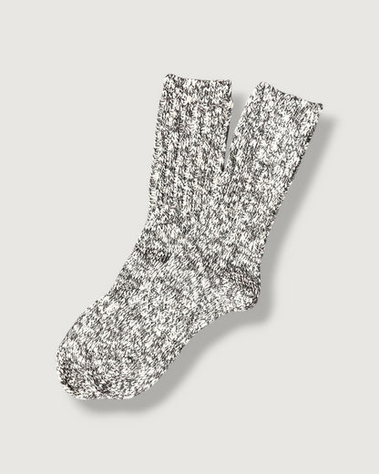 Lodge Marl Cotton Socks - Gray Marl