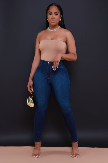 Dipper Classic High Rise Jeans - Dark Wash