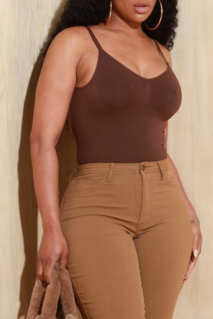 Seamless Sculpting Thong Body Shaper - Brown No.131
