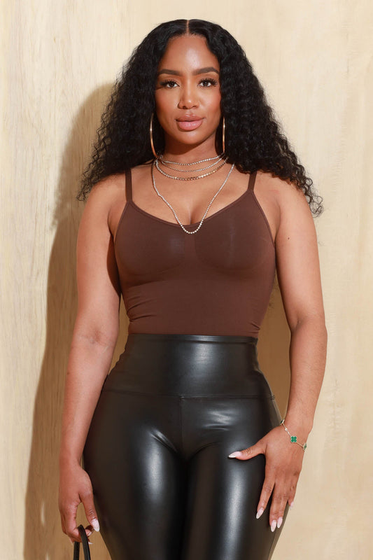 Seamless Sculpting Thong Body Shaper - Brown No.131