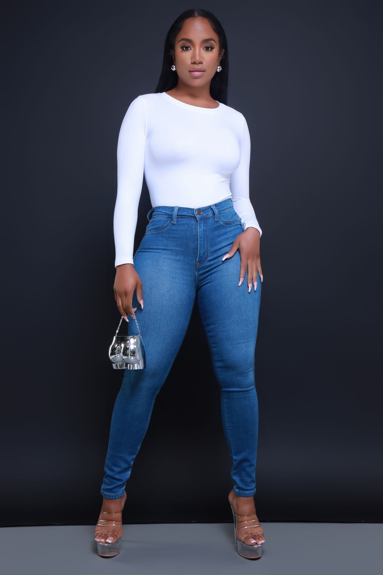 Dipper Classic High Rise Jeans - Mid Wash