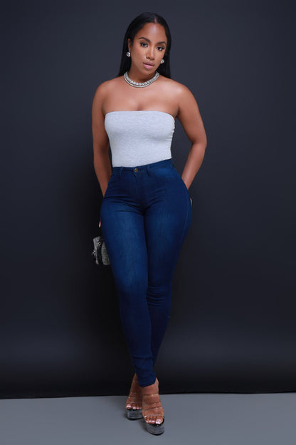 Story High Waist Super Stretch Skinny Jeans - Dark Wash