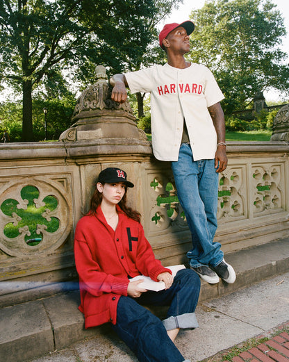 Harvard University Cotton Twill Baseball Jersey