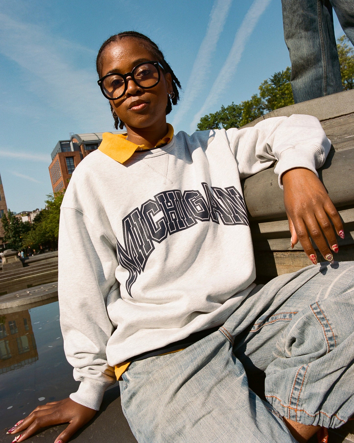 University of Michigan Heavyweight Cotton Terry Crewneck