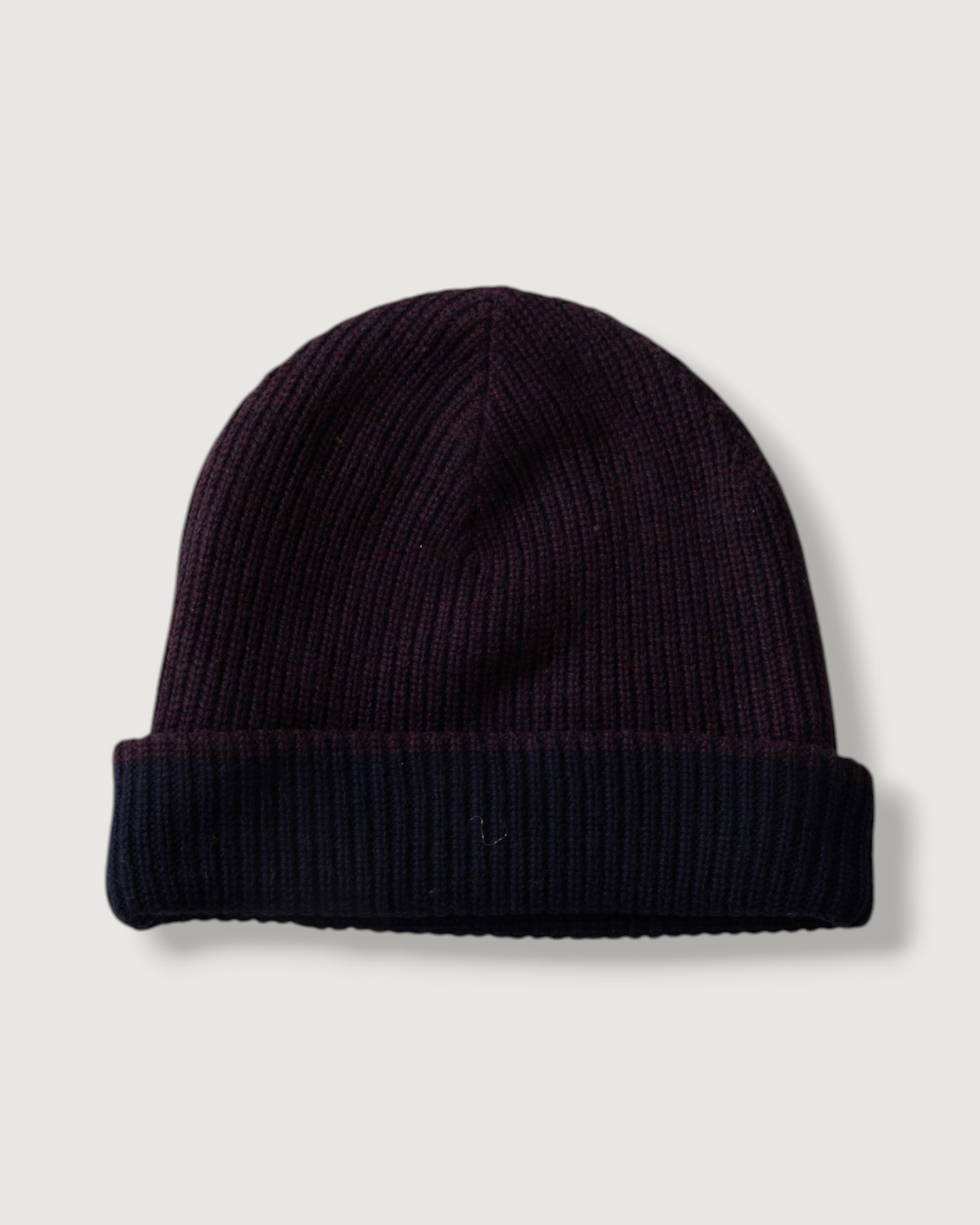 Belmont Plaited reversible Beanie - Dark Raisin Navy