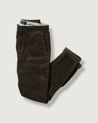 Corduroy Stretch Slim Fit Pants - Mushroom