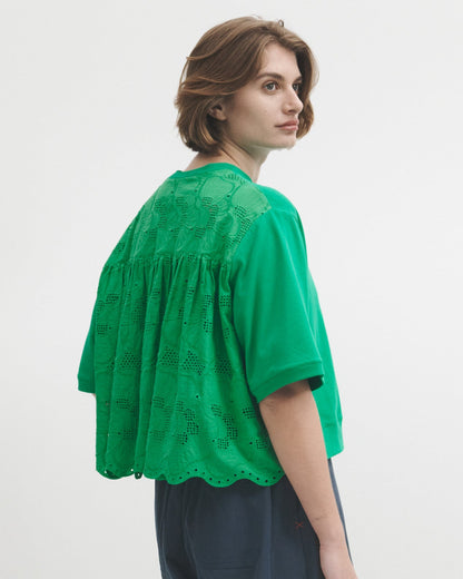 Lowie Green Jersey Mix Top