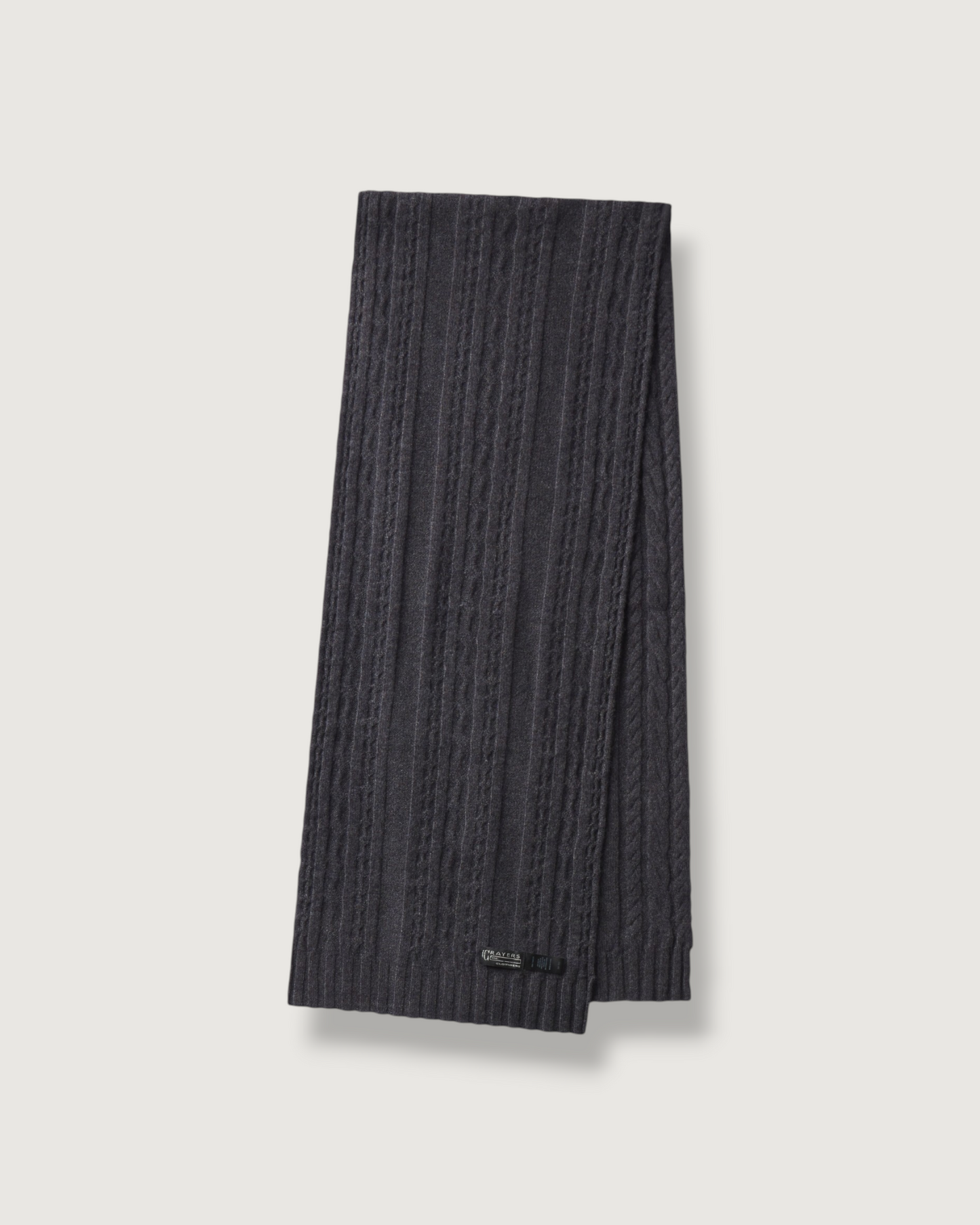 Yarmouth Cable Scarf - Charcoal