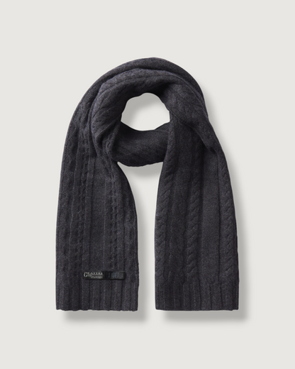 Yarmouth Cable Scarf - Charcoal