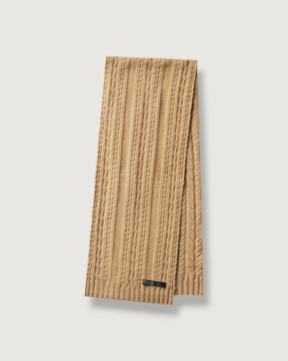 Yarmouth Cable Scarf - Mushroom