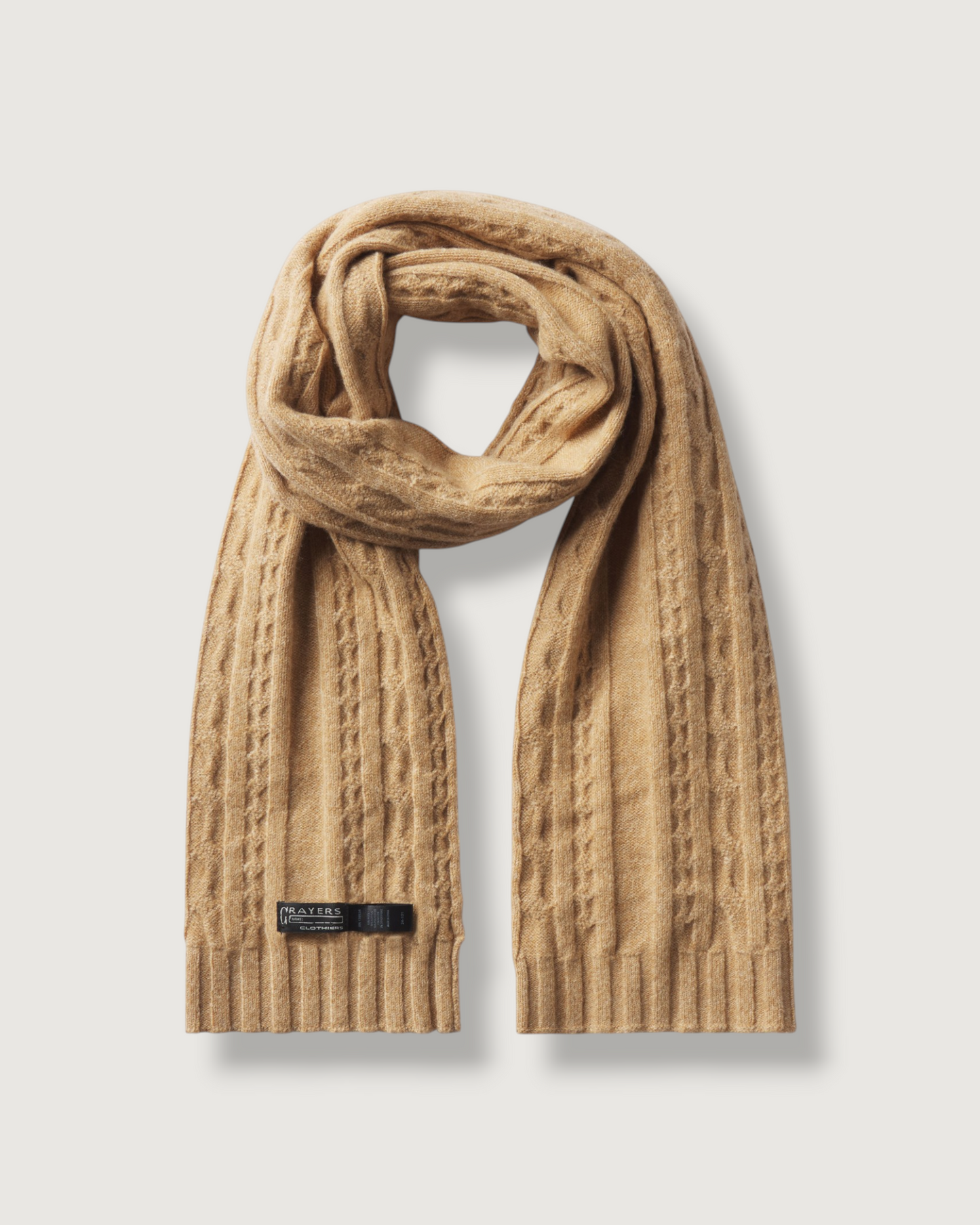 Yarmouth Cable Scarf - Mushroom