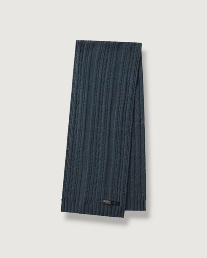 Yarmouth Cable Scarf - Navy Blue