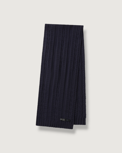 Yarmouth Cable Scarf - Navy