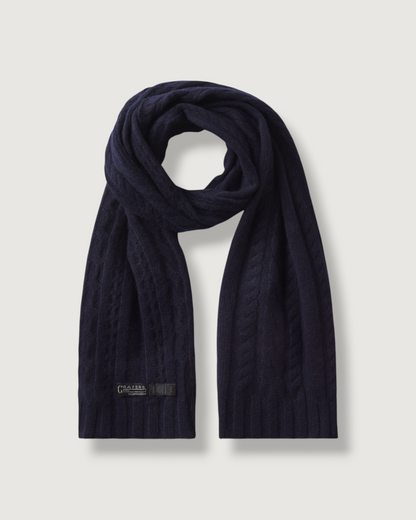 Yarmouth Cable Scarf - Navy