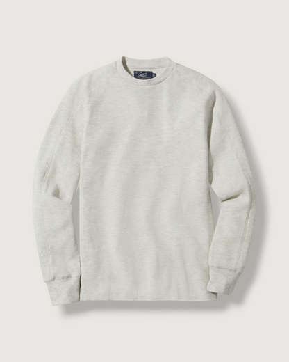 New Spencer Waffle Crew - Oatmeal Heather