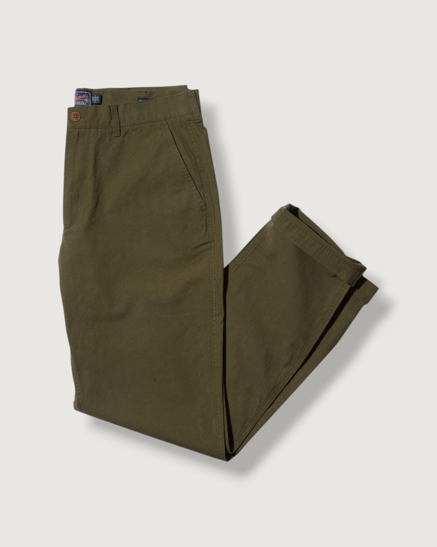 Mercer  Cotton Officer Pants - Dark Olive